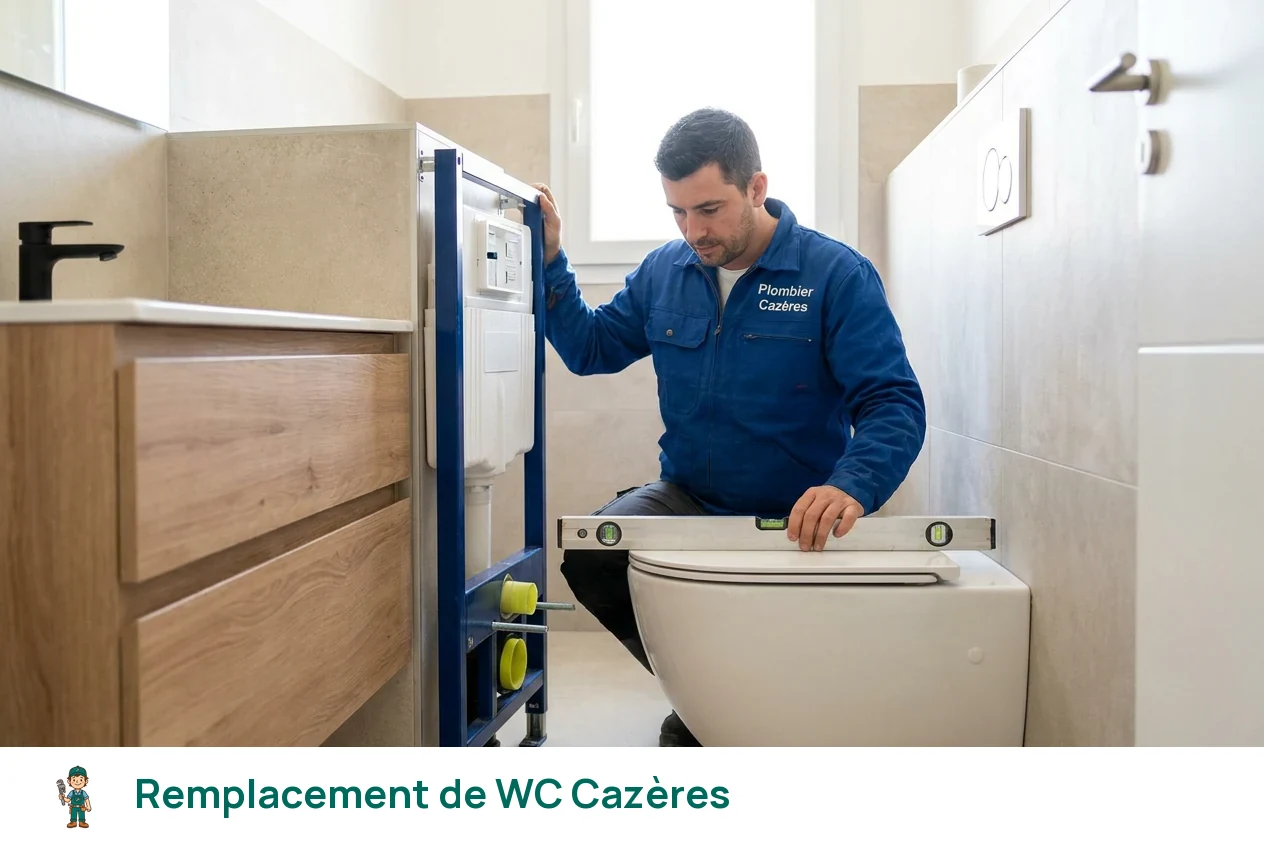 Remplacement de WC à Cazères